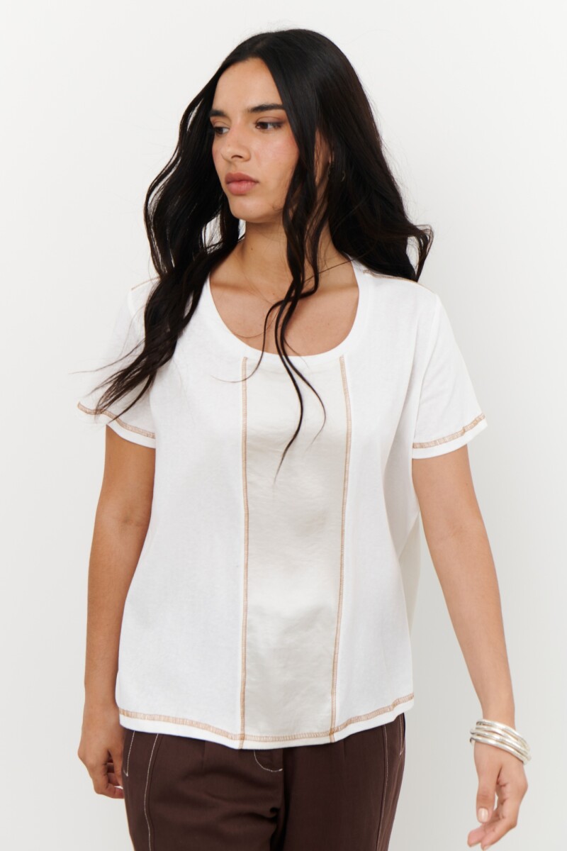 REMERA SATEN BLANCO