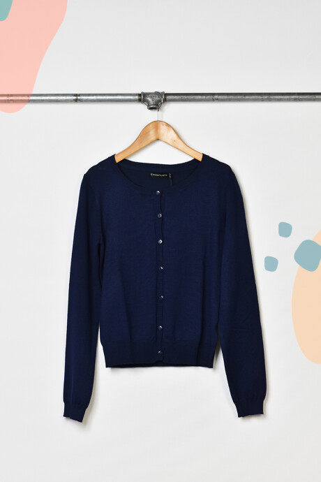 Cardigan Niña escote U Azul Marino
