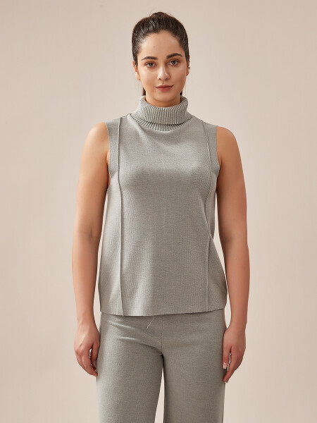 POLERA ONA GRIS MELANGE C