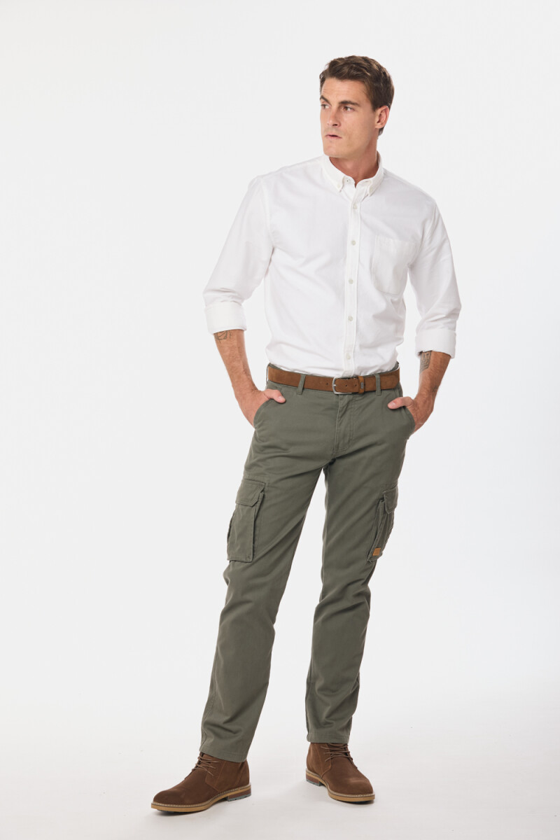 PANTALÓN CARGO - Verde 