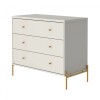 Cómoda Jasper 3 cajones White Gloss Gold