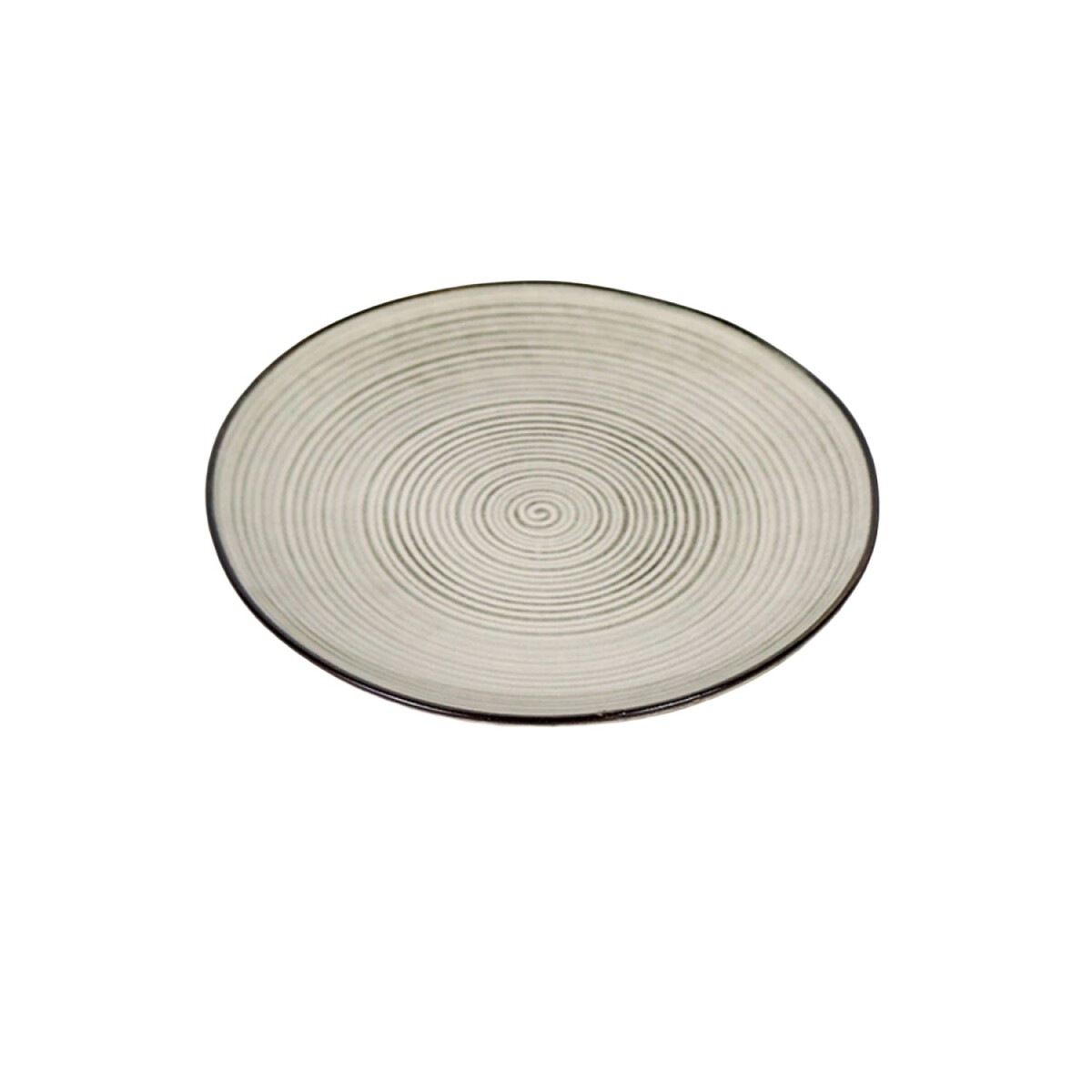 PLATO PLAYO CERAMICA VERDE ESPIRAL 20.5CM 