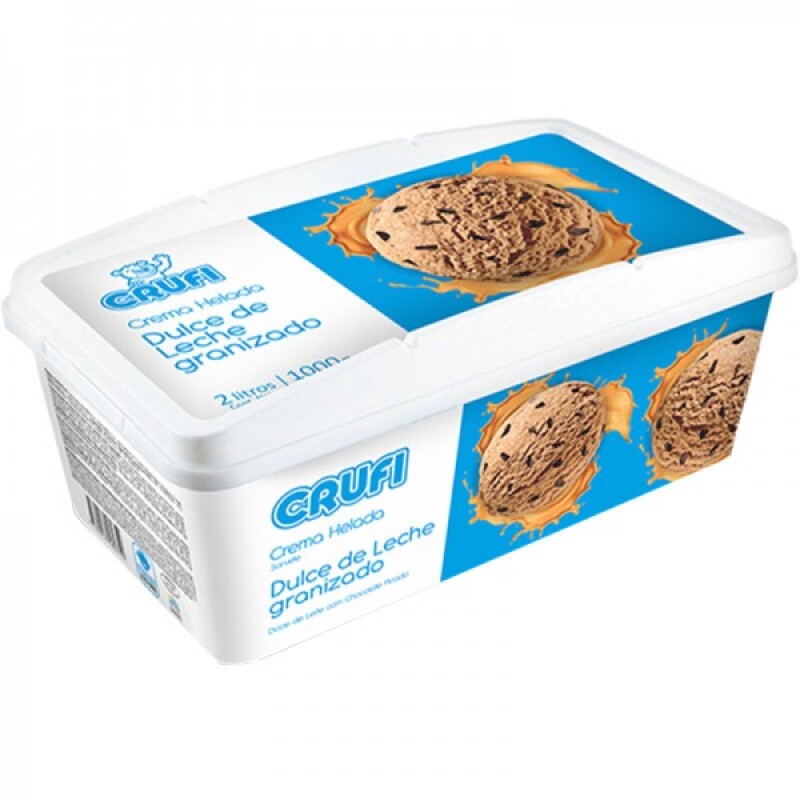 Helado de dulce de leche granizado Crufi 2 l Helado de dulce de leche granizado Crufi 2 l