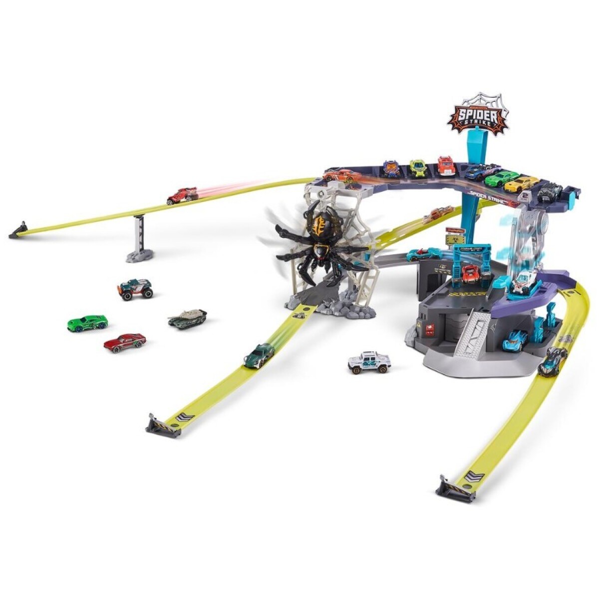 Pista Metal Machines Spider Strike con Vehículo 