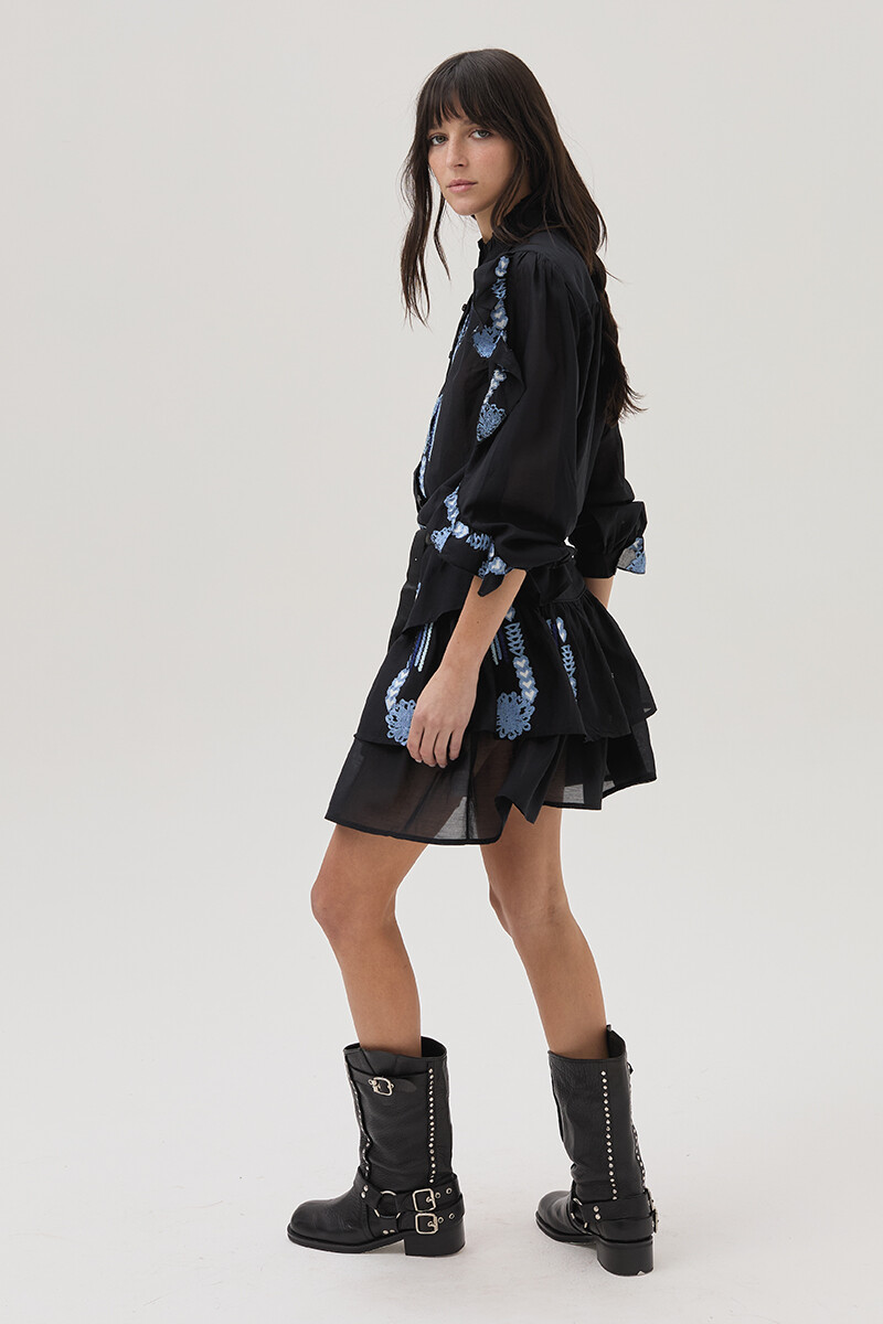 Falda Blossom Negro