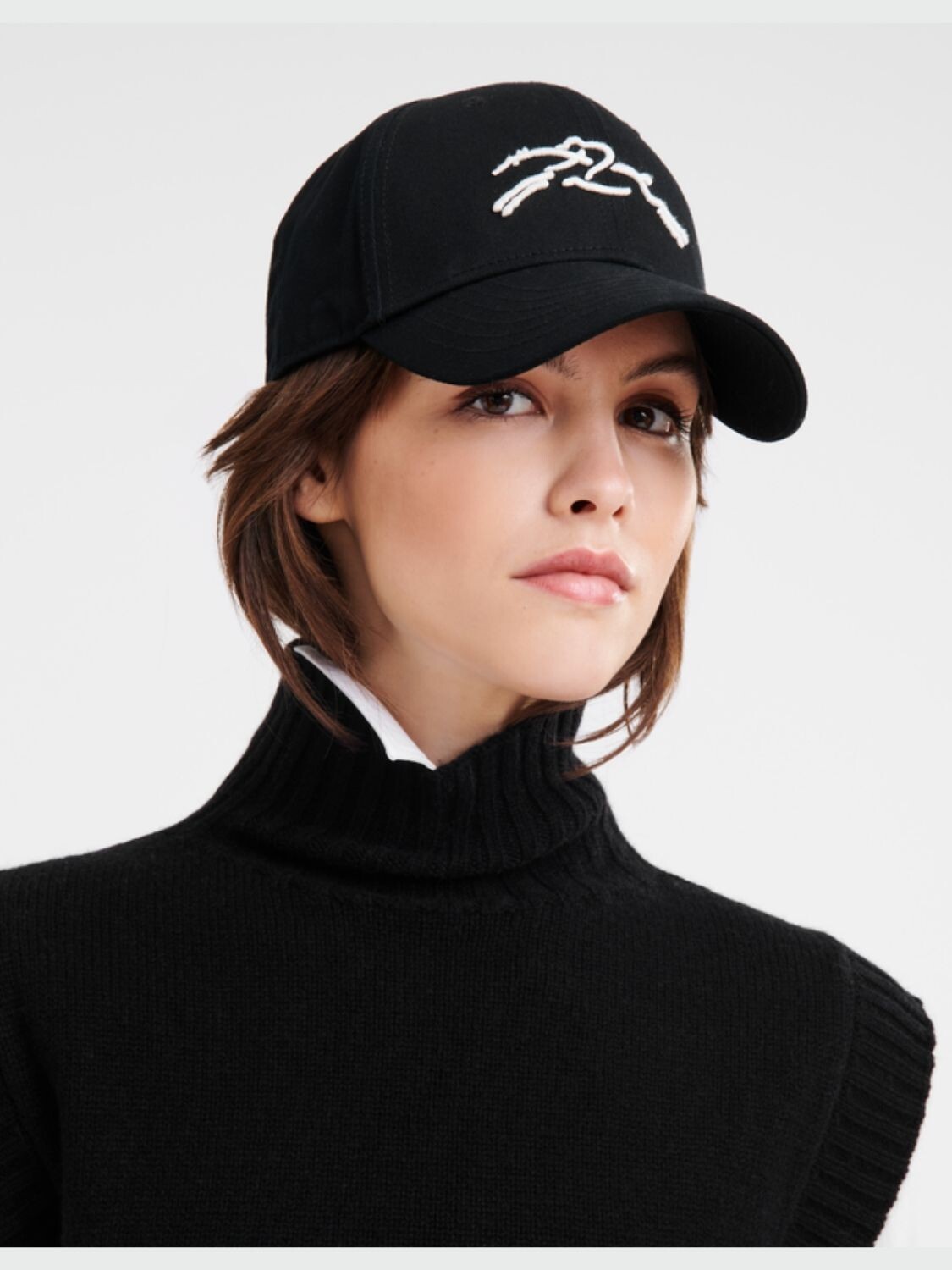 Longchamp-Gorro de algodón bordado 0