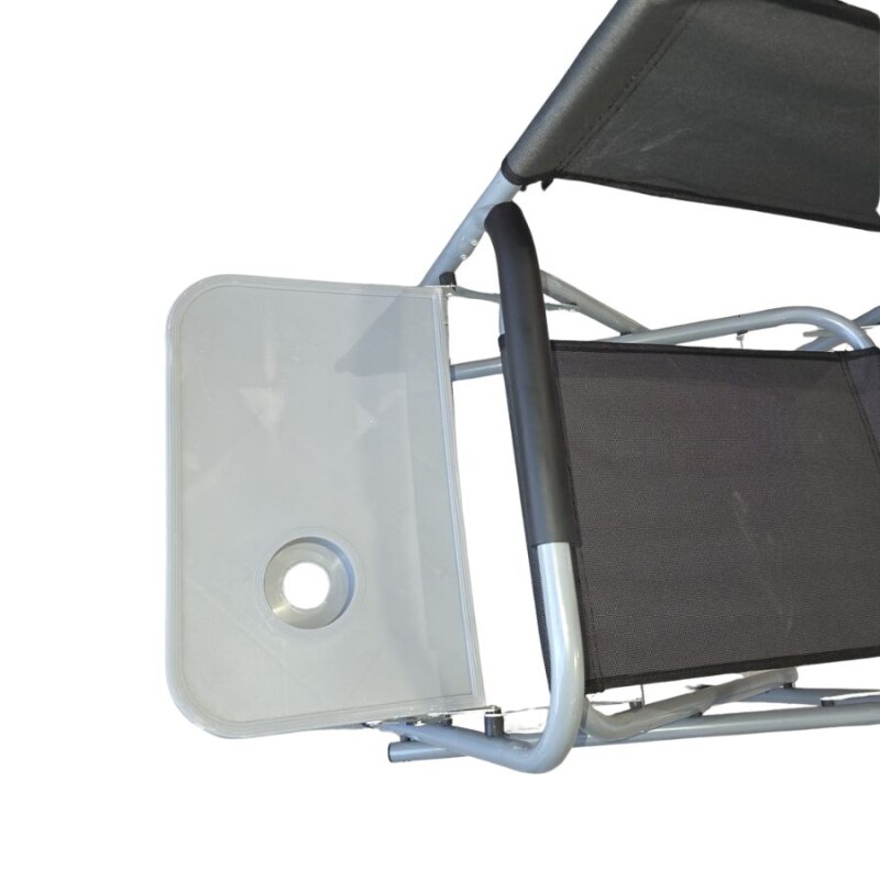 Silla plegable director con mesa F305 NEGRO