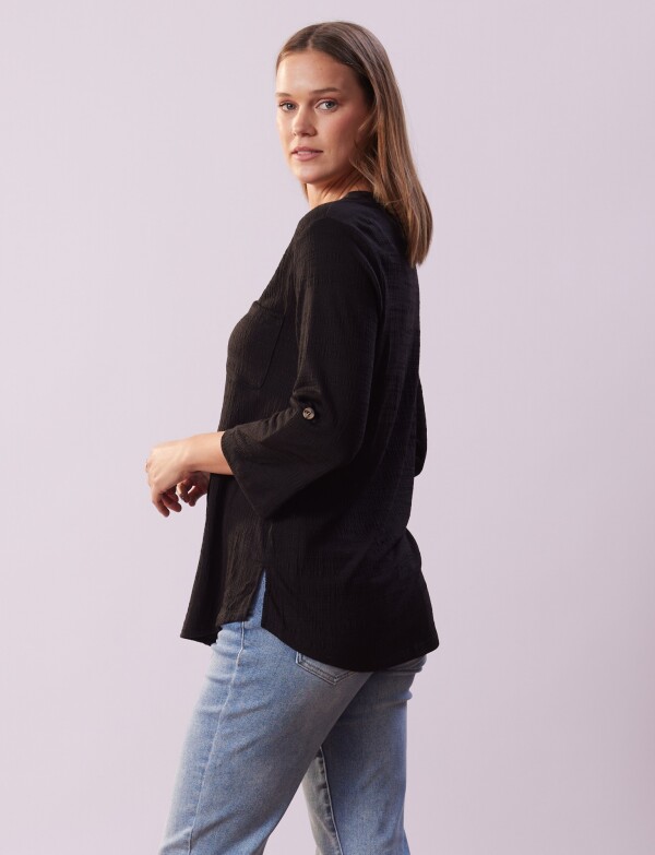 Blusa Botones NEGRO