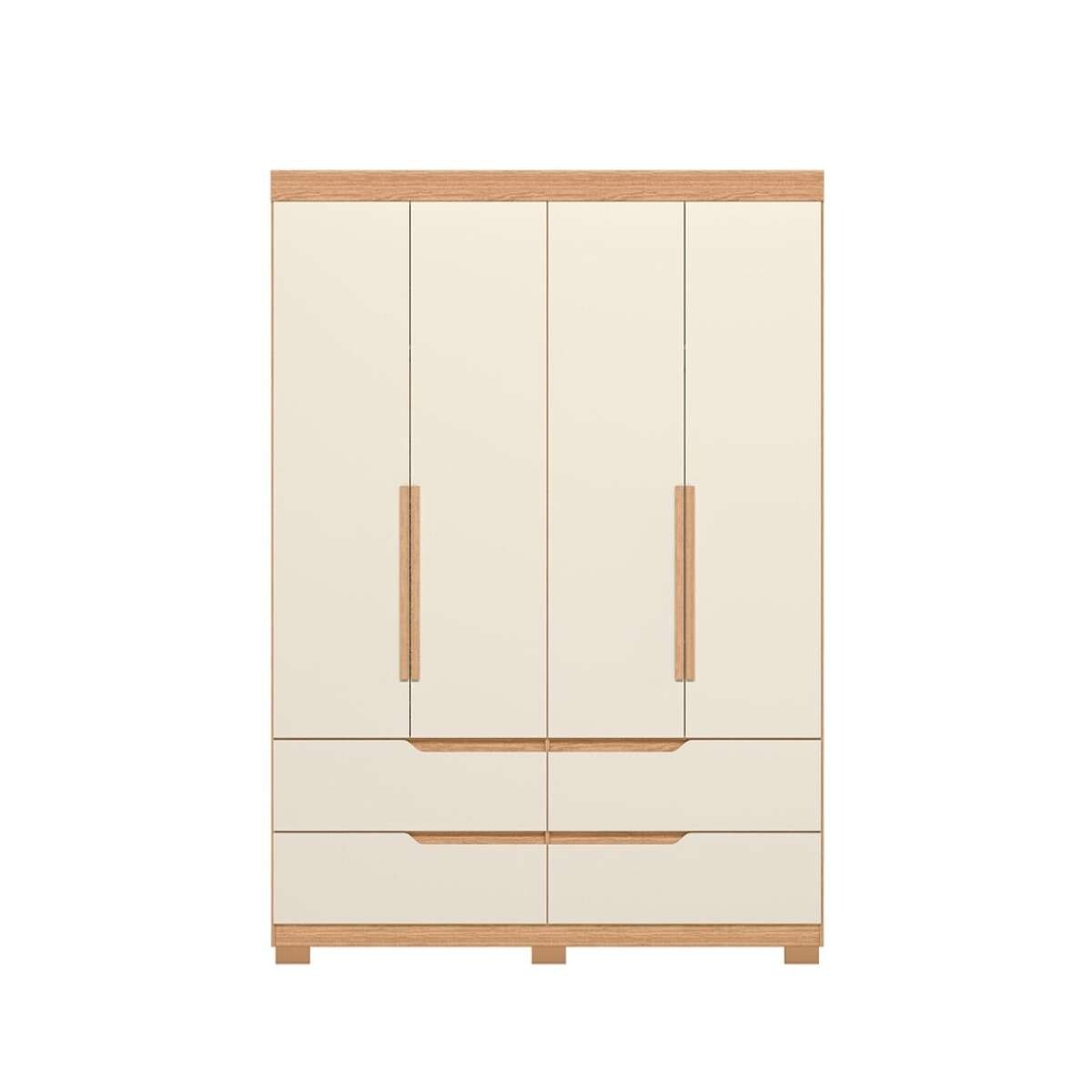 Ropero 4 puertas 4 cajones Doble - Beage 