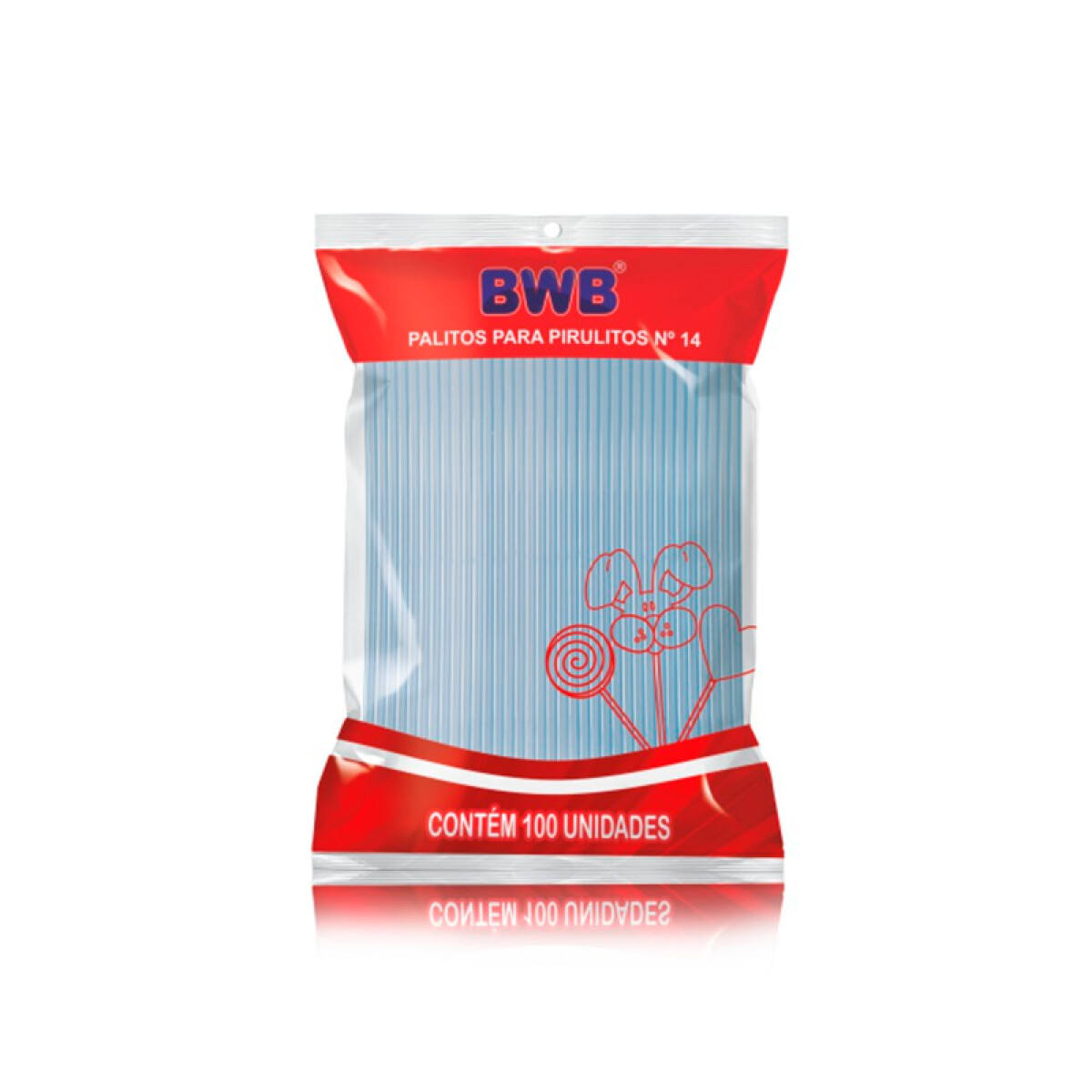 Palito PET 14cm x100 - Celeste 