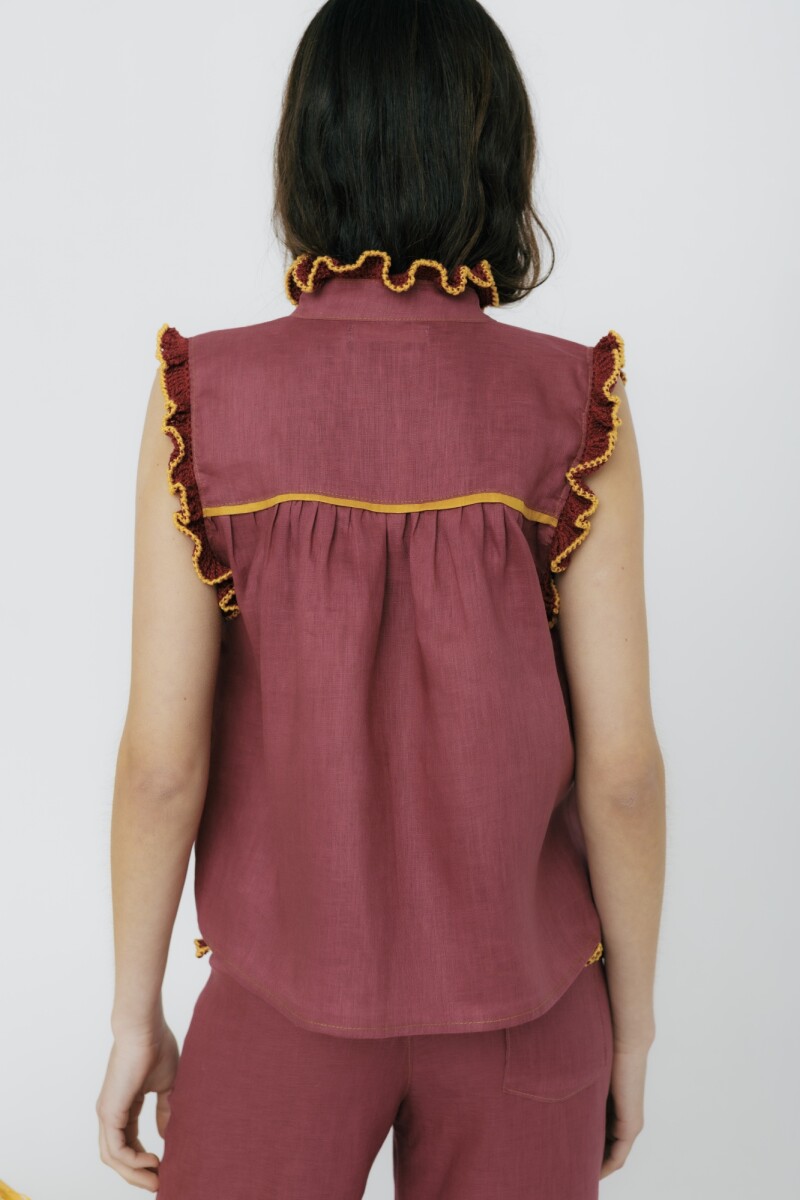 BLUSA CEREZA DETAIL Pre Venta Morado