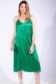 Vestido print con perlas Verde
