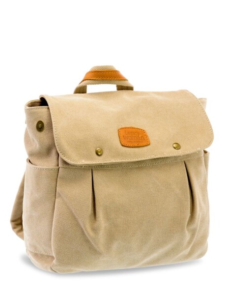 MOCHILA EN CANVAS Beige