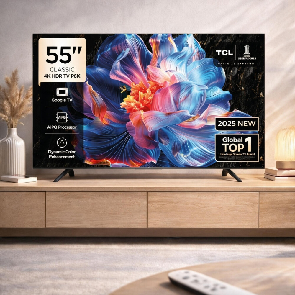 TV TCL SMART 55 4K UHD GOOGLE TV FRAMELESS 55P6K Unica