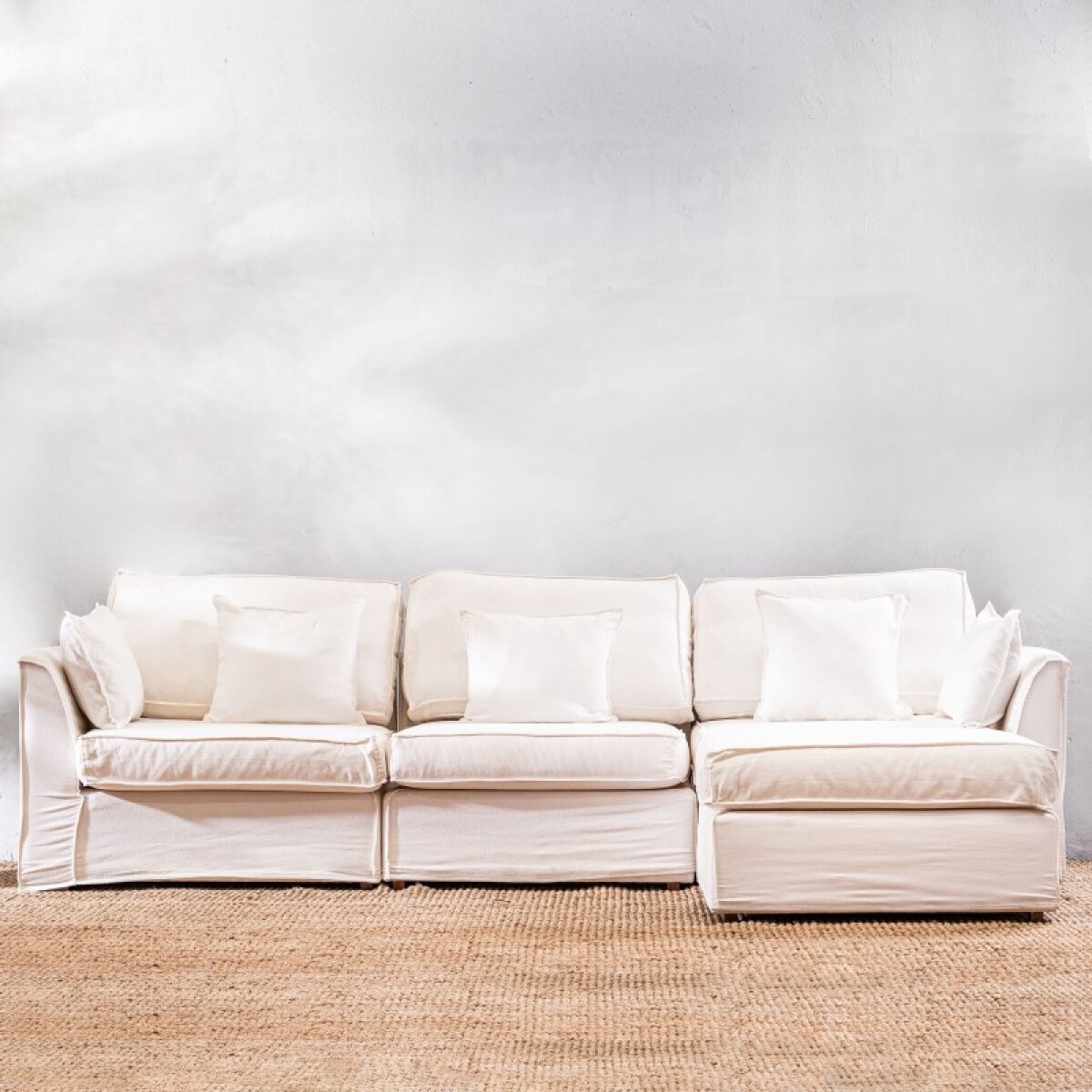 Sillón Esquinero Modulado Delfina - Blanco 