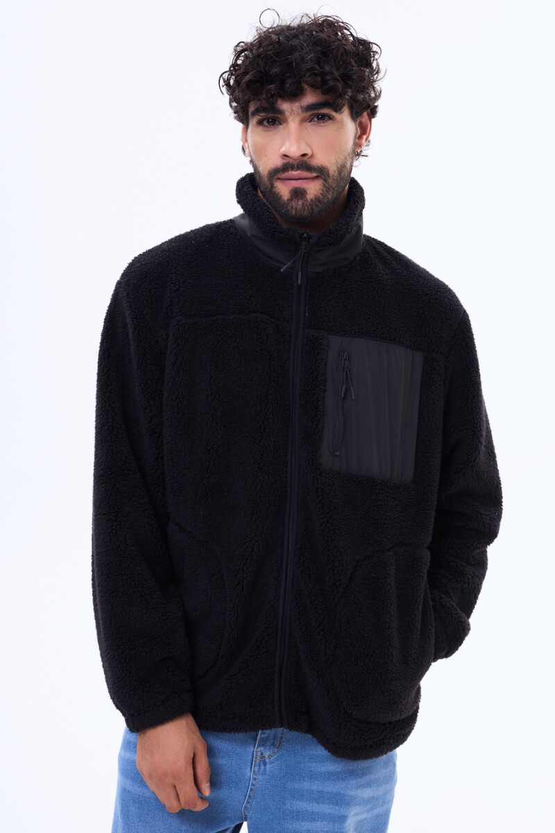 Campera de sherpa Recife Negro