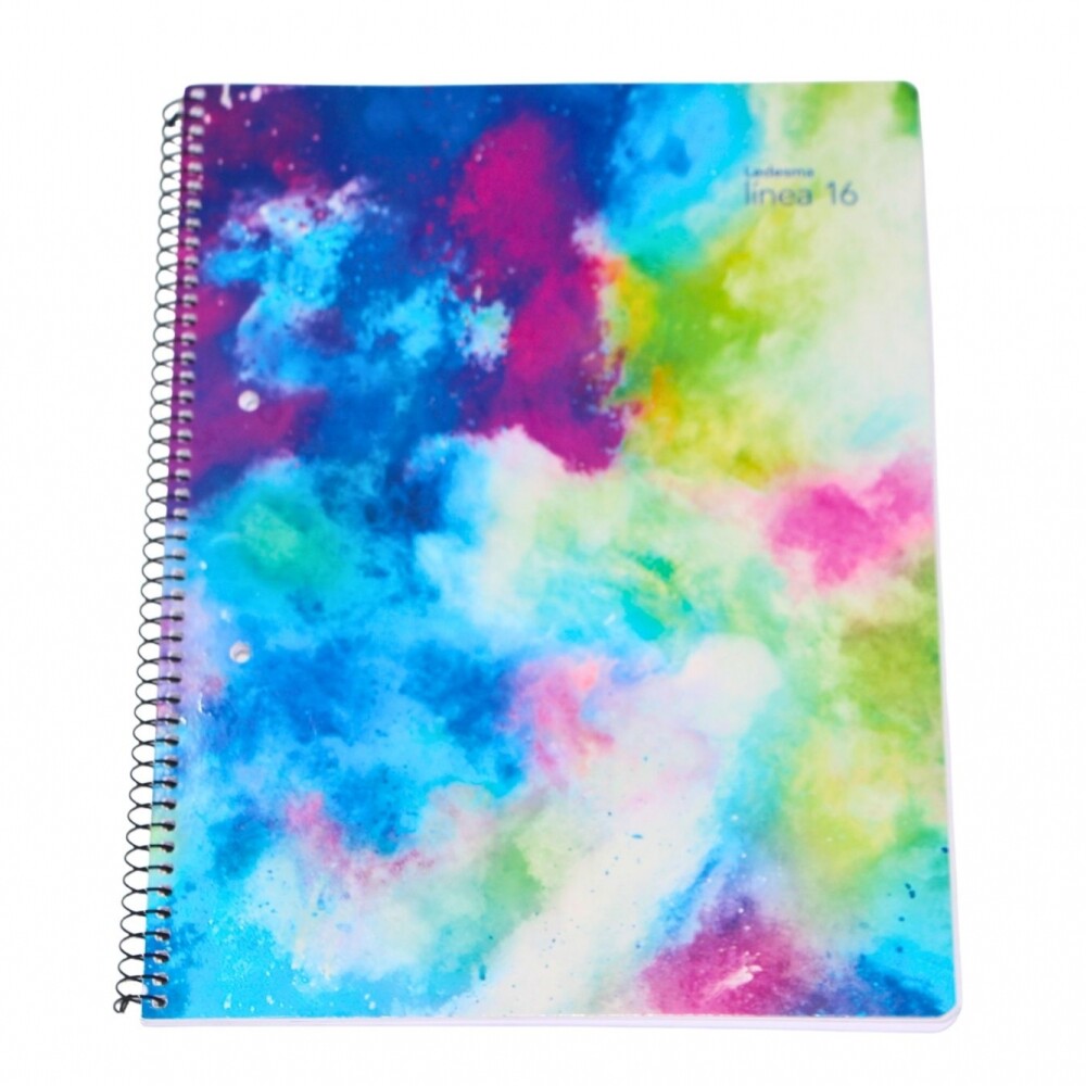 CUADERNOLA LEDESMA LINEA16 84 HOJAS CUADRICULADO TAPA DE HUMO AZUL CELESTE Y VIOLETA