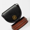 Bandolera Lady Saddler En Efecto Cuero Negro