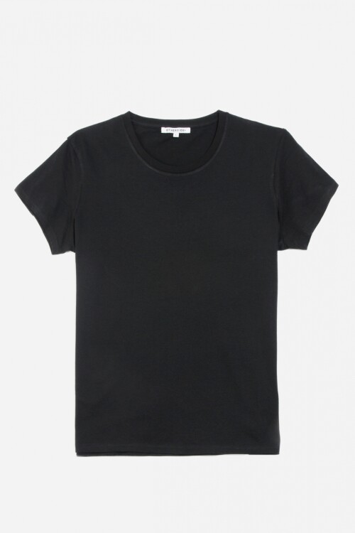 Remera básica melange NEGRO