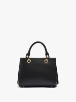Bolso Tote Con Textura negro
