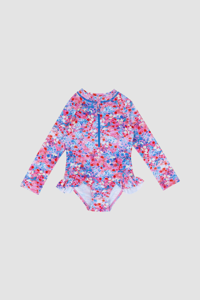 MALLA MANGA LARGA UNICORNIO 2-10Y ROSADO