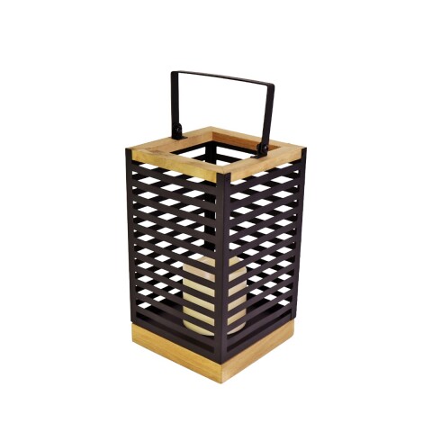 FAROL NEGRO COMB C/VELA LED GDE Unica