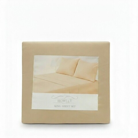 JGO SABANA BEIGE KING 180X200+30CM 4PZAS Unica
