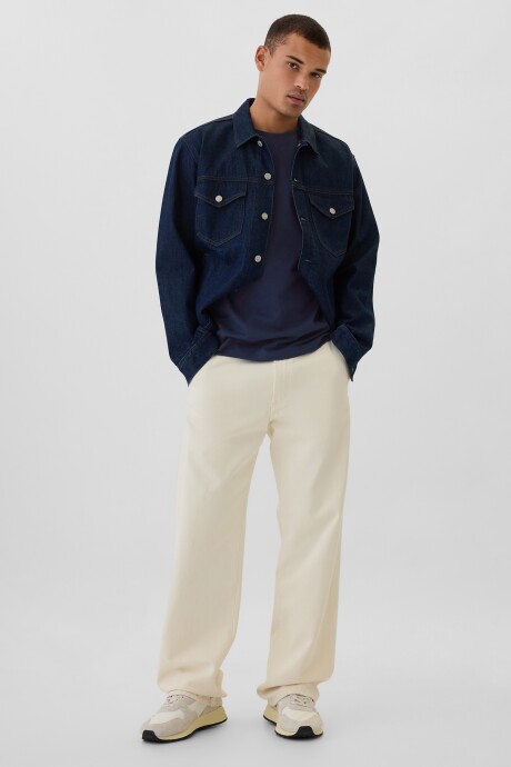 Remera Cuello Redondo Mini Logo Gap Hombre Tapestry Navy