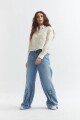 Camisa crop top bicolor AMARILLO