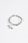 Pulsera pajaro plateado