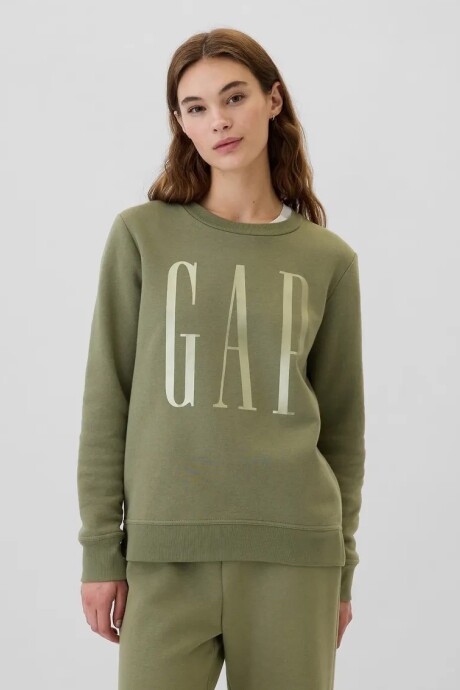 Buzo Deportivo Logo Gap Mujer Walden Green