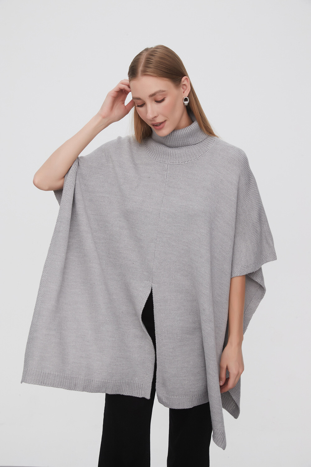 Poncho Achik Gris Melange