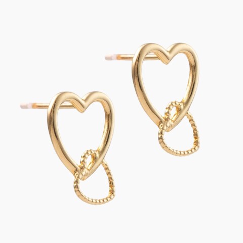Tornillos en oro 18K con diseño de corazón Tornillos En Oro 18k Con Diseño De Corazón