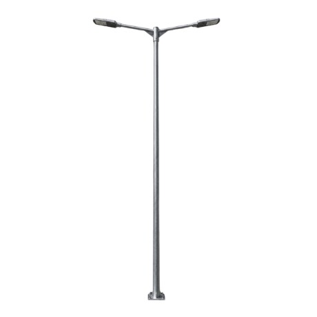Columna 9mt con dos Brazos Blanca Columna 9mt Con Dos Brazos Gris