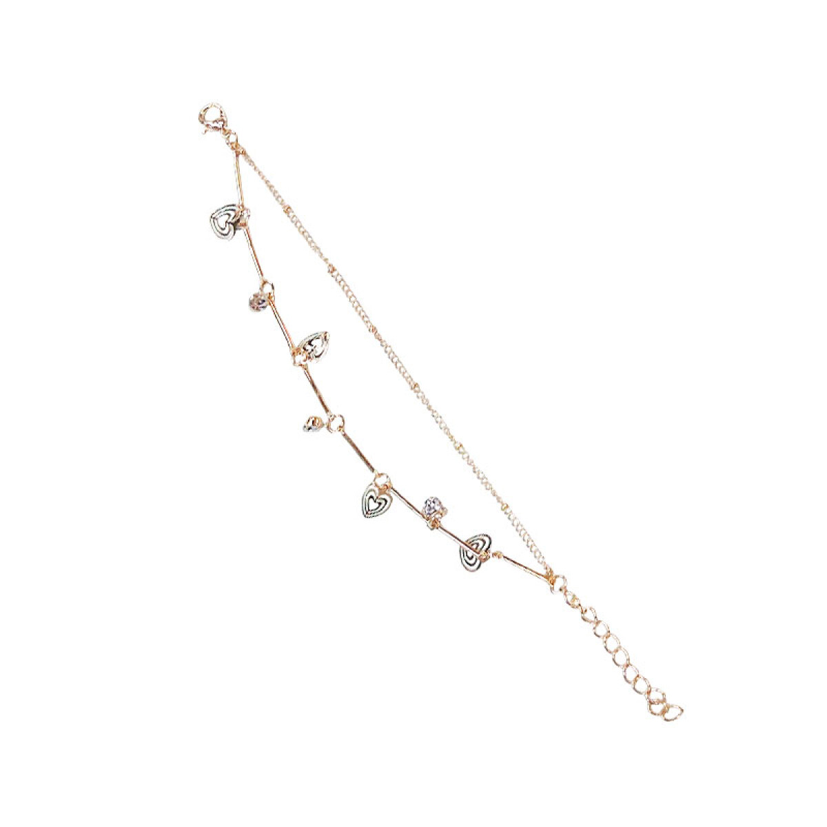 Pulsera dorada corazones - Pulsera Dorada Corazones 