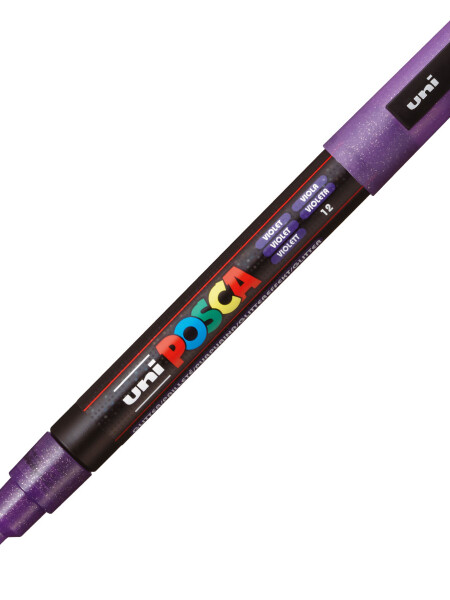MARCADOR UNI POSCA 1.3 MM VIOLETA GLITTER N/A