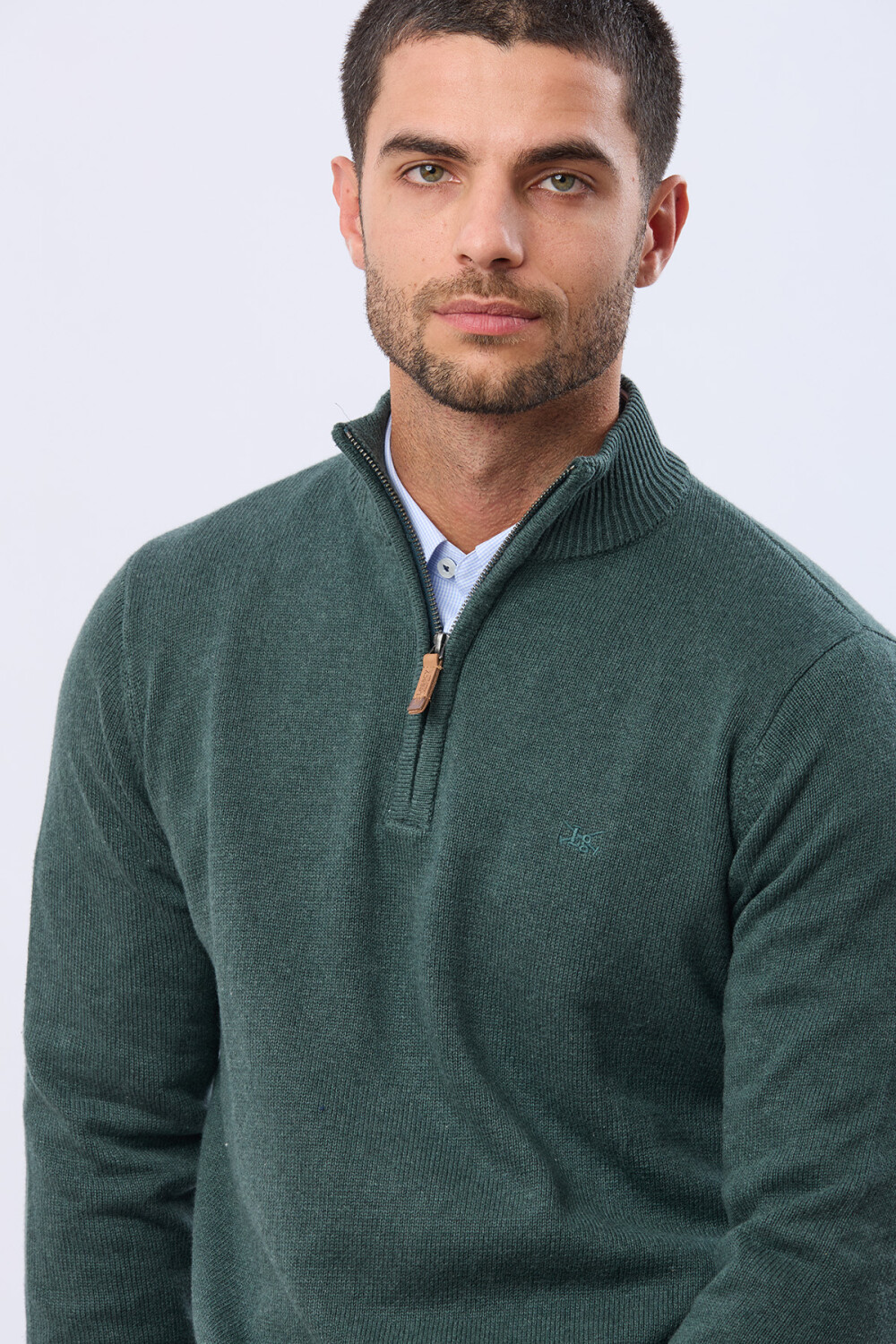 BUZO TEJIDO CON CIERRE Verde