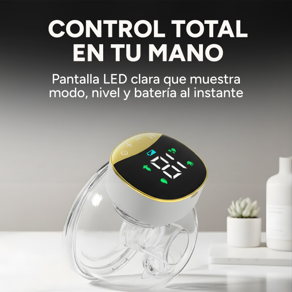 Extractor Maternal Inalambrico 4 Modos 12 Niveles Recargable Color Dorado