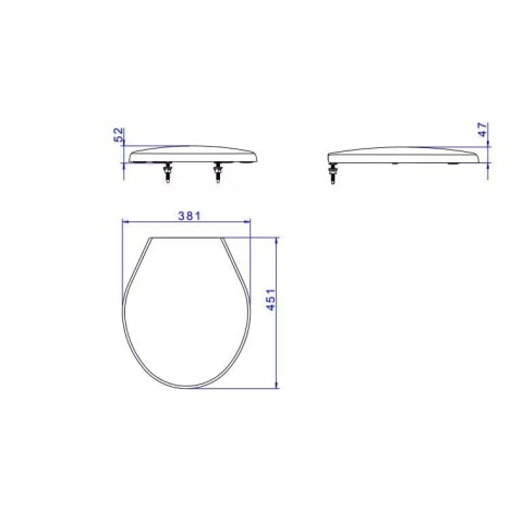 Tapa inodoro universal negra DECA Tapa Inodoro Universal Negra Deca