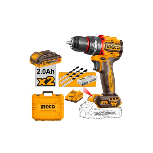 ATORNILLADOR PERCUTOR 20V VALIJA INGCO Atornillador Percutor 20v Valija Ingco