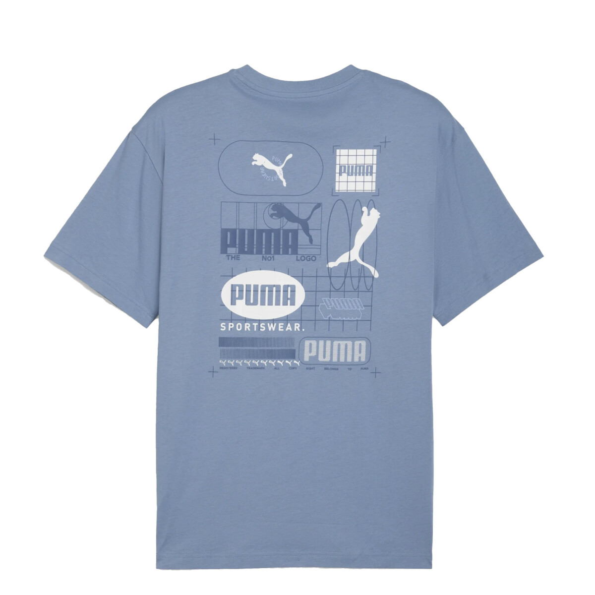 Remera de Hombre Puma Graphic Grid Puma - Celeste 