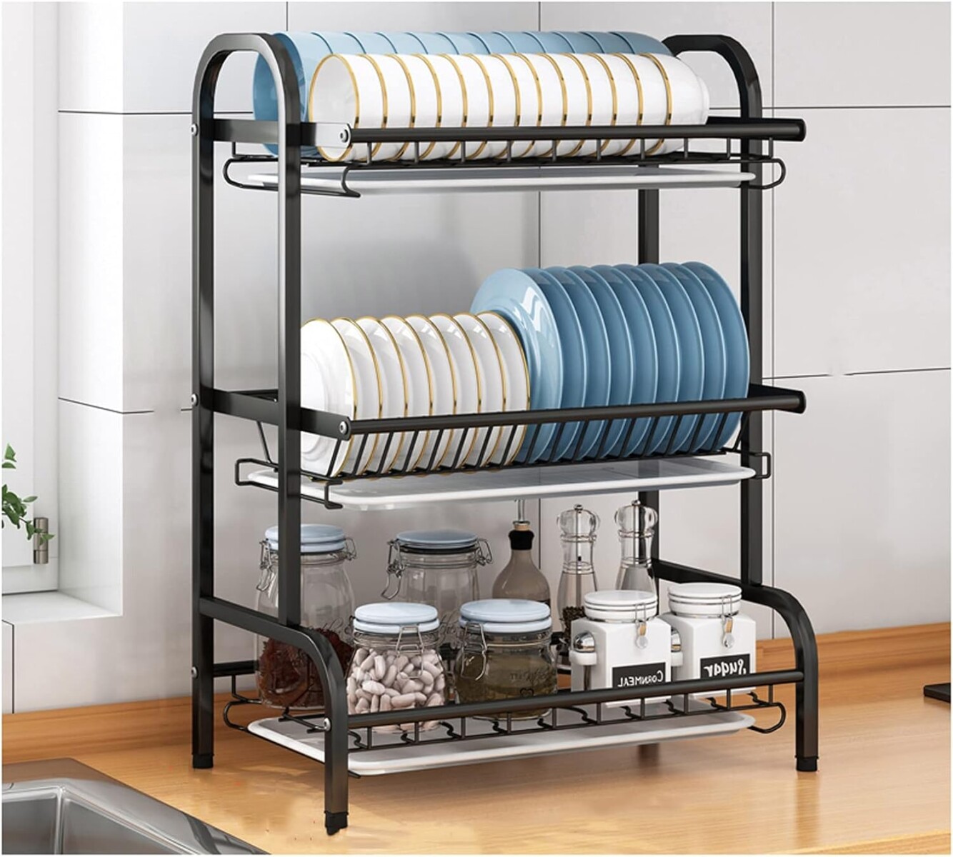 Escurridor de platos organizador 3 pisos 
