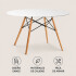 Mesa Comedor ComboHome Eames Redonda Laqueada 100Cm Premium Blanco 1