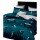 Manta Cotton Flor Glamour 1 plaza sommier 1.55 x 2.25mts con porta almohadas y almohadón 756
