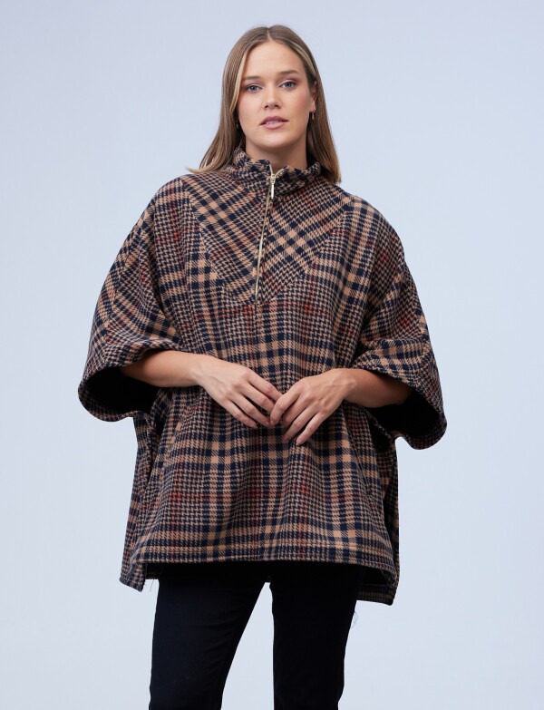 Poncho Zip Soft MULTI/TOSTADO
