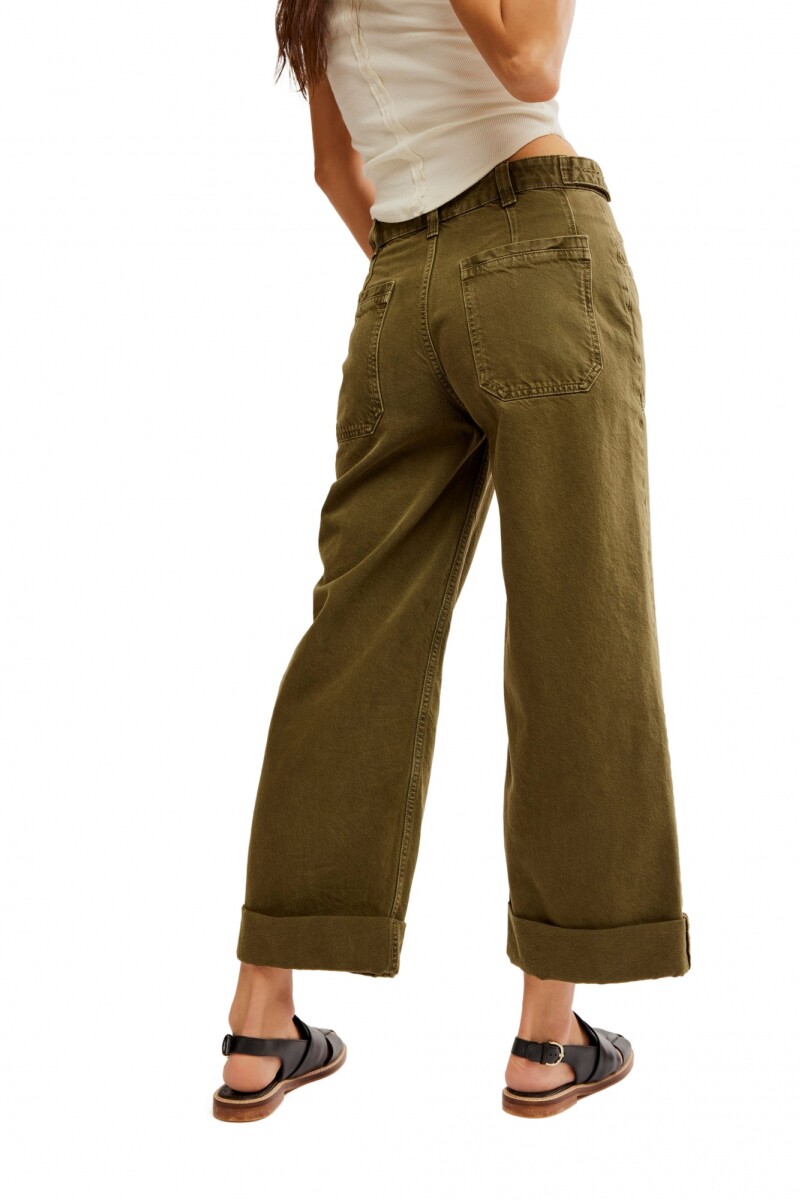 PALMER CUFFED JEAN Verde