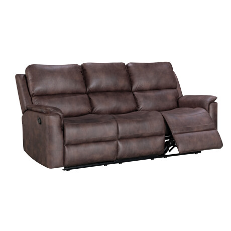 RECLINER MANUAL 3 CUERPOS TELA MARRON LAGOS CHOC.