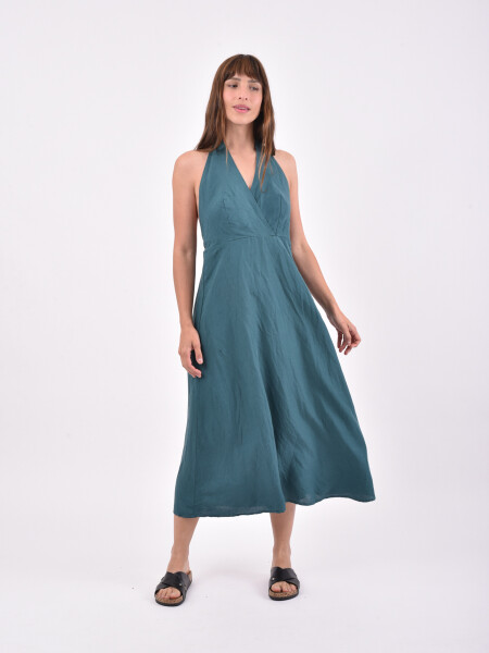 VESTIDO PAME PETROLEO