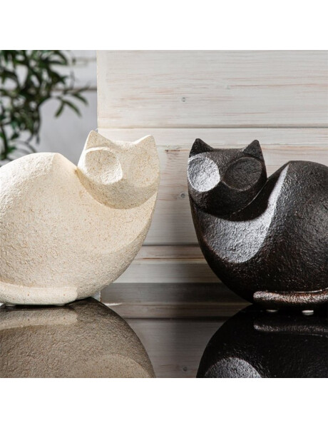GATO DECORATIVO RESINA 11x17x15CM BLANCO/NEGRO GATO DECORATIVO RESINA 11x17x15CM BLANCO/NEGRO