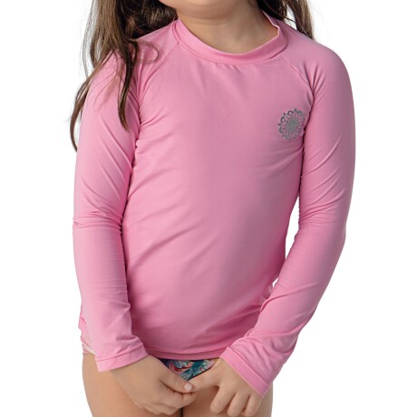 REMERA CON PROTECTOR DE RAYO UV Rosa Claro